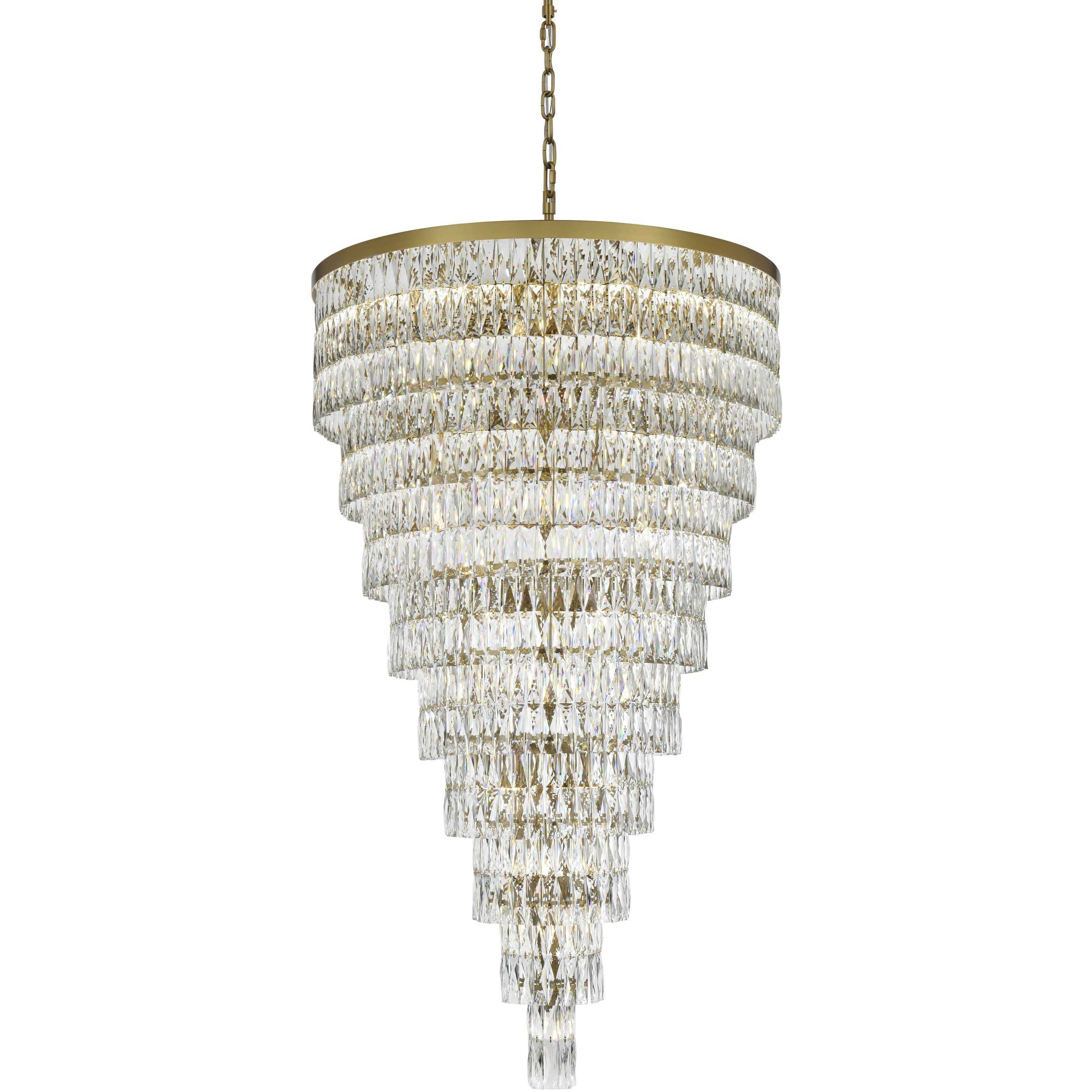 Josephine 61 Light 41 inch Satin Gold Chandelier Ceiling Light