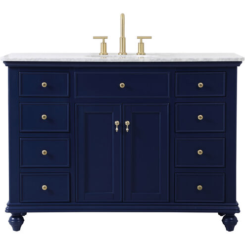 Otto 48 X 21 X 35 inch Blue Vanity Sink Set