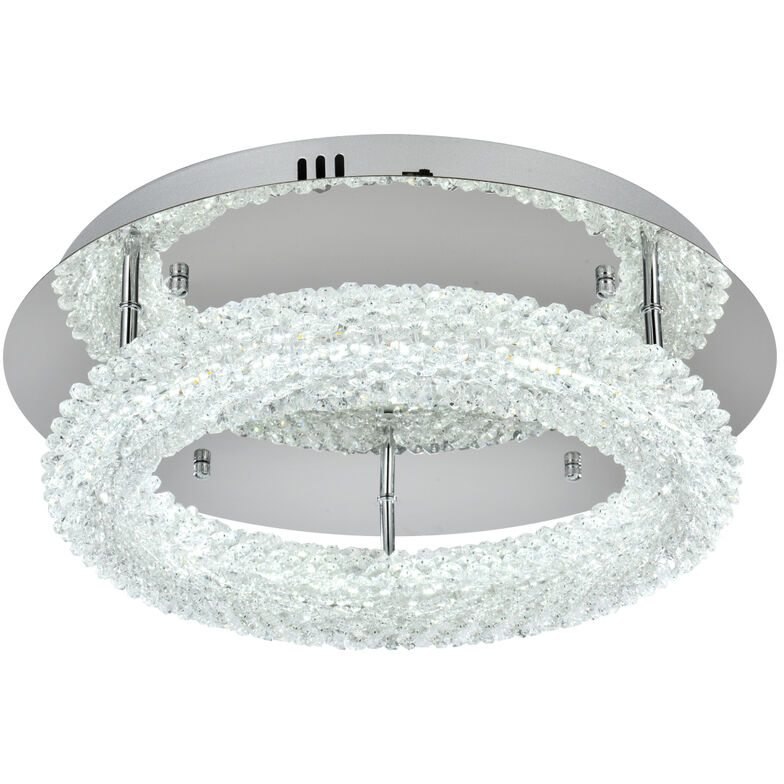 Bowen 1 Light 18 inch Chrome Flush Mount Ceiling Light