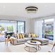 Monroe 2 Light 33 inch Black Flush Mount Ceiling Light 
