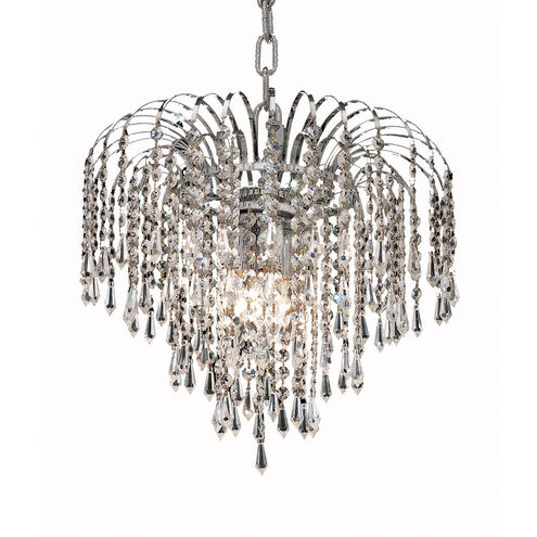 Falls 4 Light 14 inch Chrome Pendant Ceiling Light in Royal Cut