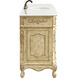 Danville 60 X 21 X 36 inch Antique Beige Vanity Sink Set