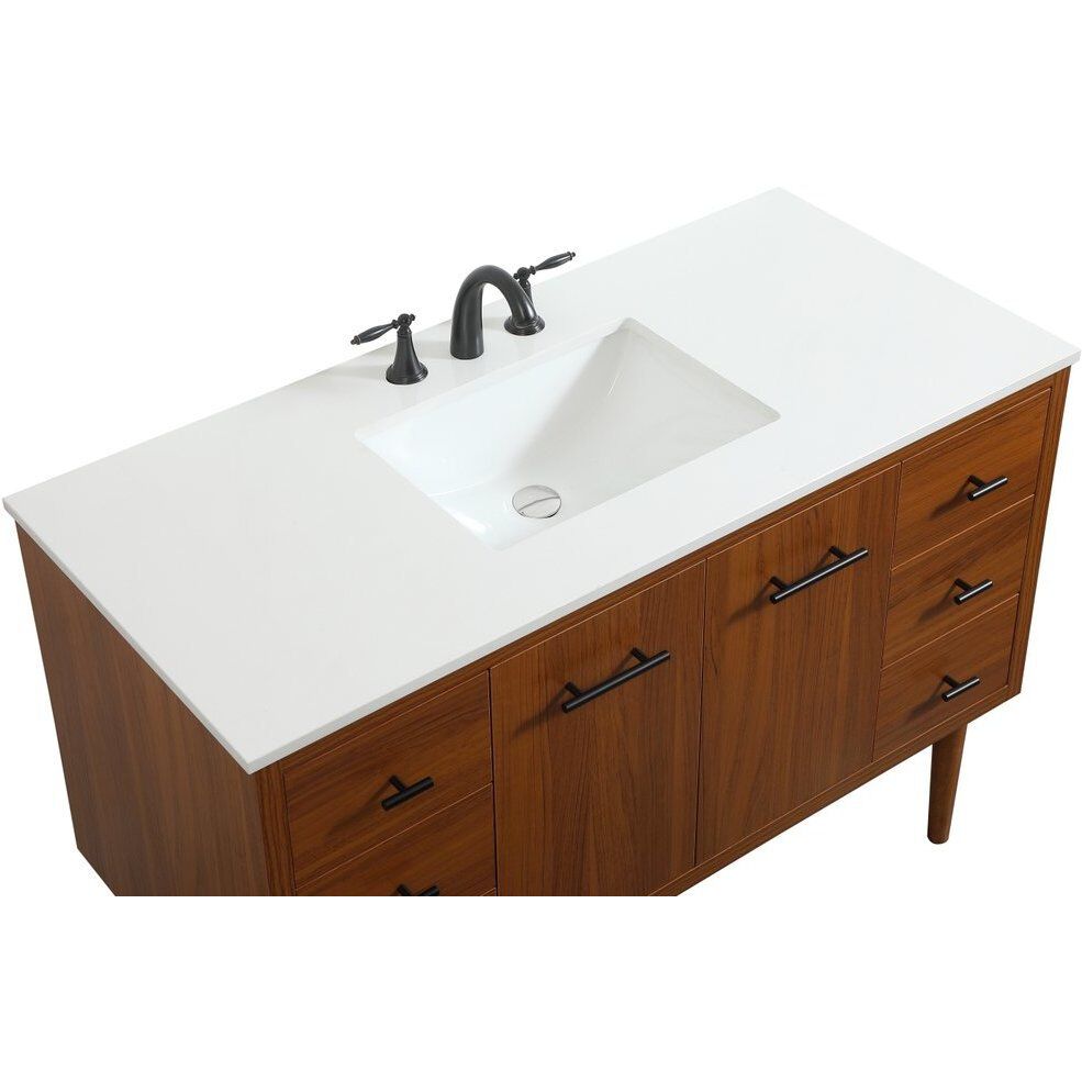 Cyrus 48 X 22 X 34 inch Teak Vanity Sink Set