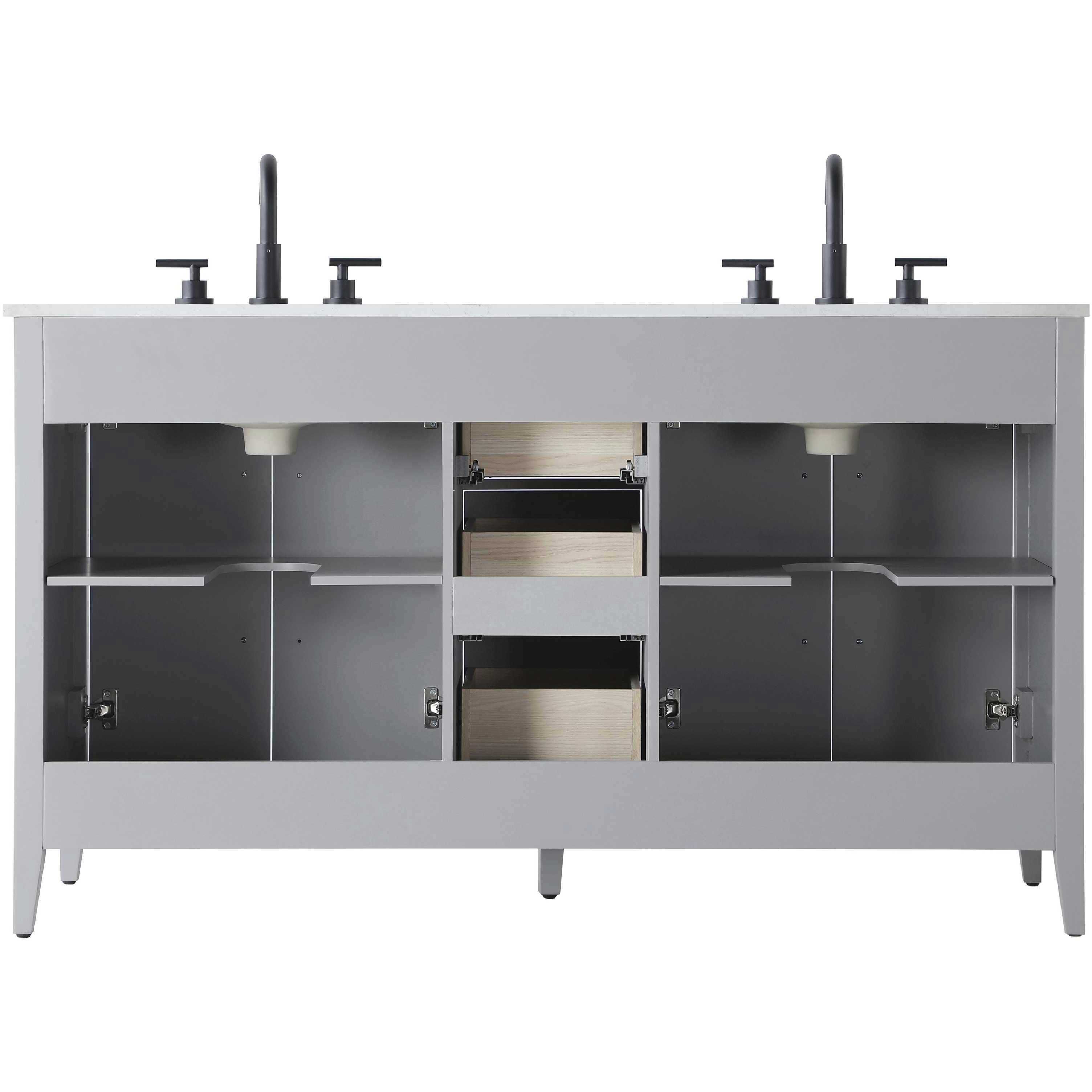 Millie 60 X 35 inch Grey Bathroom Vanity Cabinet