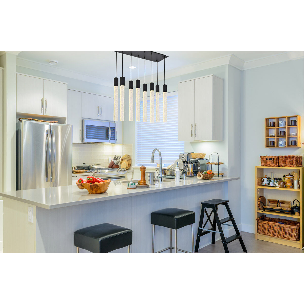 Weston 8 Light 36 inch Black Pendant Ceiling Light