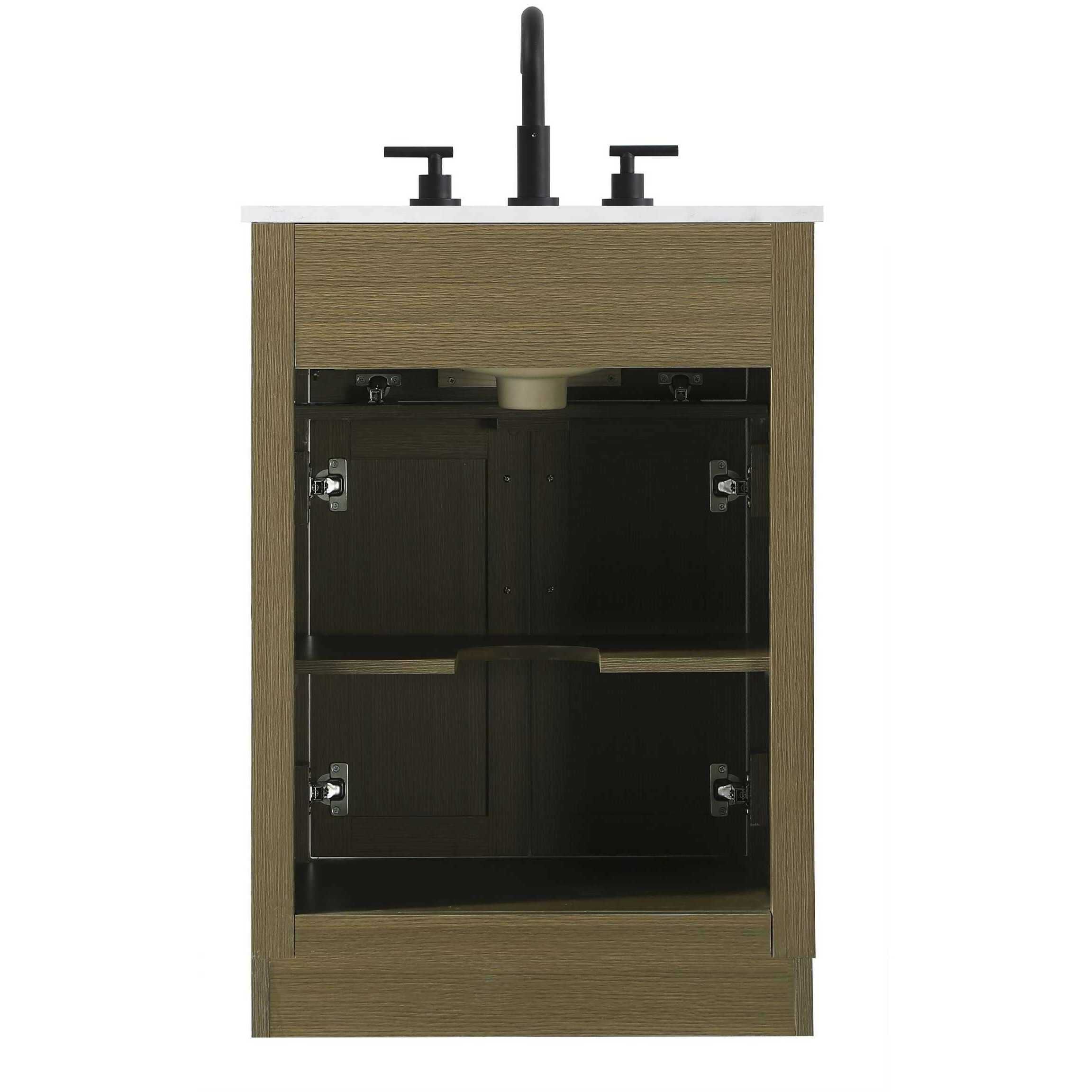 Alden 24 X 35 inch Chestnut Brown Bathroom Vanity Cabinet
