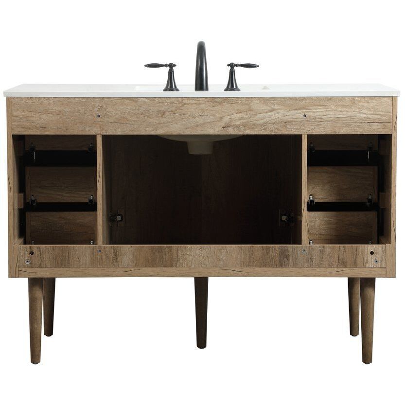 Cyrus 48 X 22 X 34 inch Natural Oak Vanity Sink Set
