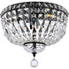 Tranquil 4 Light 14 inch Black and Clear Flush Mount Ceiling Light
