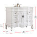 Oakland 42 X 22 X 36 inch Antique White Vanity Sink Set