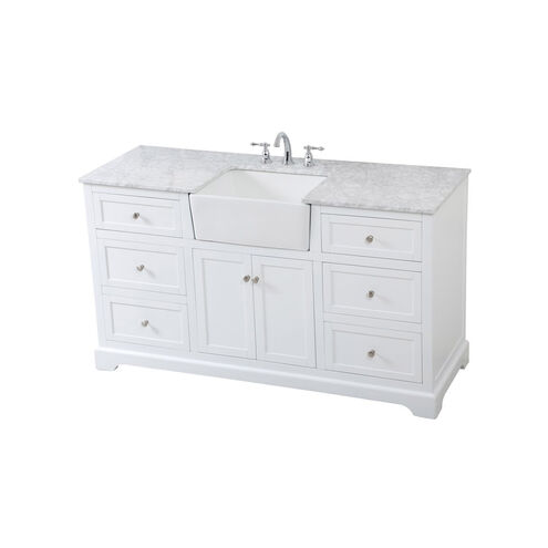 Franklin 60 X 22 X 35 inch White Bathroom Vanity Cabinet
