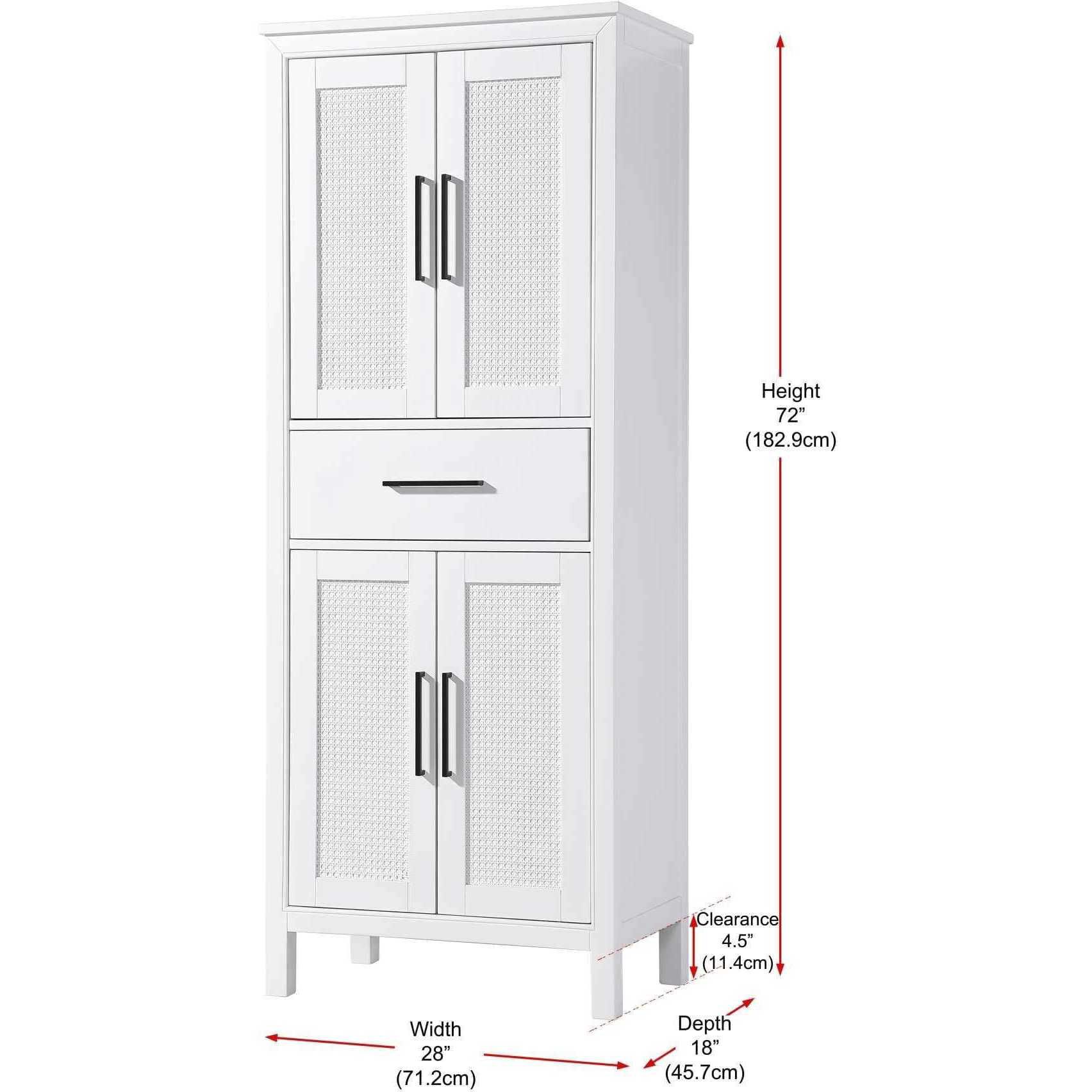 Alina White Bathroom Storage Cabinet