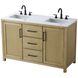 Alina 54 X 34 inch Linen Oak Bathroom Vanity Cabinet