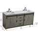 Austin 72 X 34 inch Rustic Grey Bathroom Vanity Cabinet