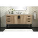 Eugene 60 X 22 X 34 inch Natural Oak Vanity Sink Set