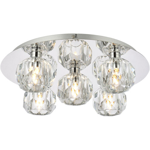 Graham 5 Light 16 inch Chrome Flush Mount Ceiling Light