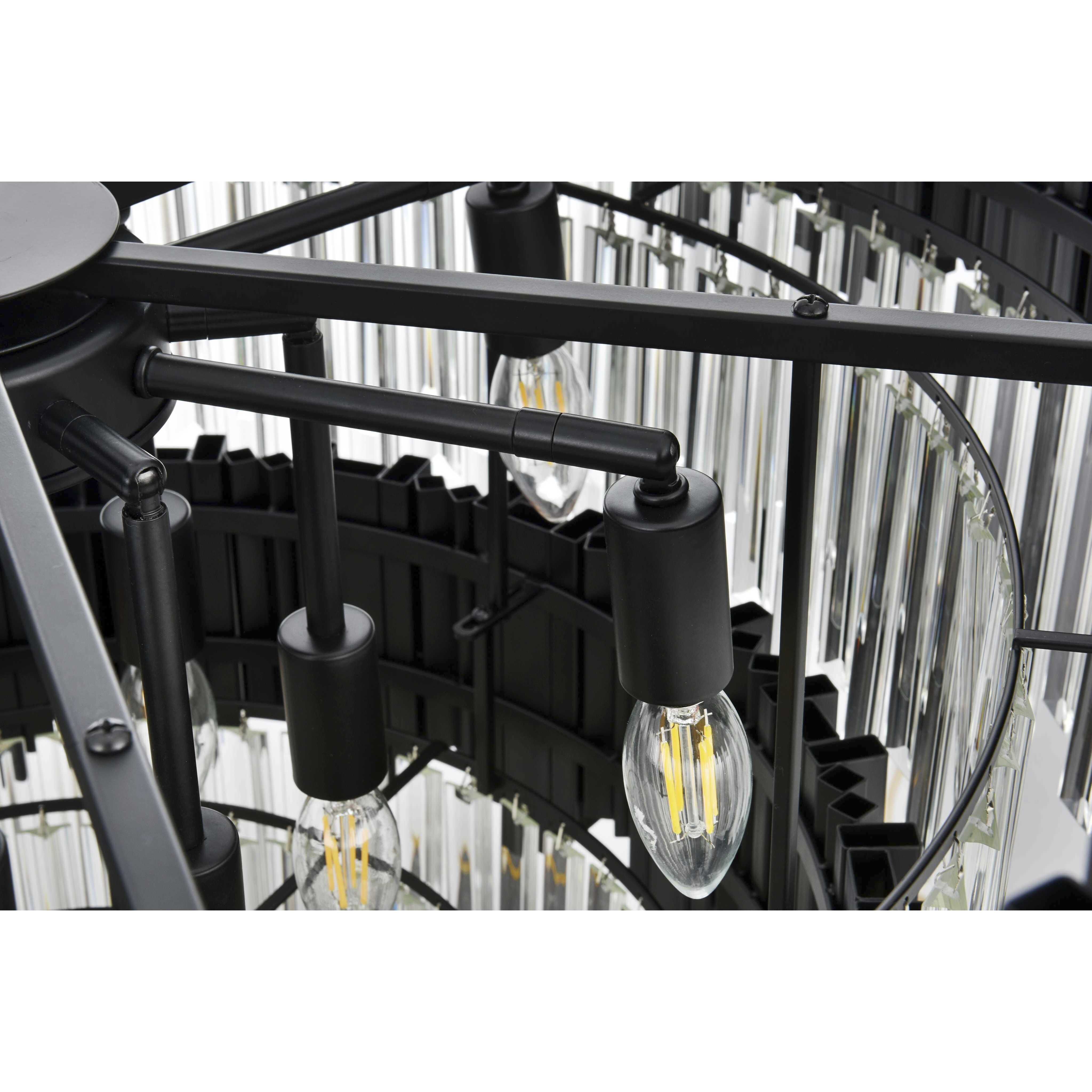 Willow 12 Light 32 inch Black Chandelier Ceiling Light