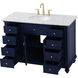 Otto 48 X 21 X 35 inch Blue Vanity Sink Set