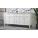 Park Avenue 72 X 21.5 X 35 inch White Vanity Sink Set
