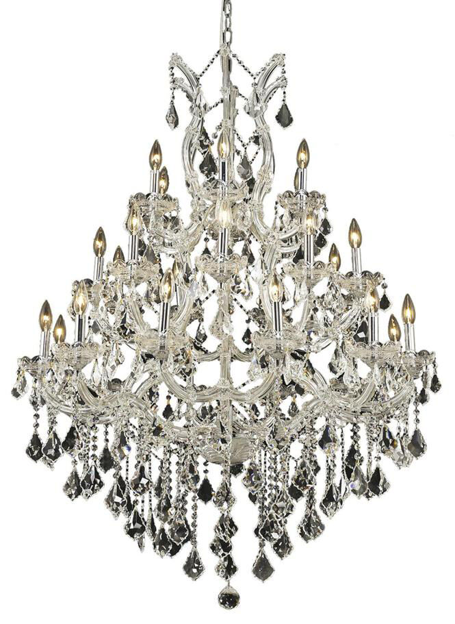 Maria Theresa 28 Light 38 inch Chrome Foyer Ceiling Light in Clear, Royal Cut