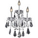 Maria Theresa 3 Light 12 inch Chrome Wall Sconce Wall Light in Clear