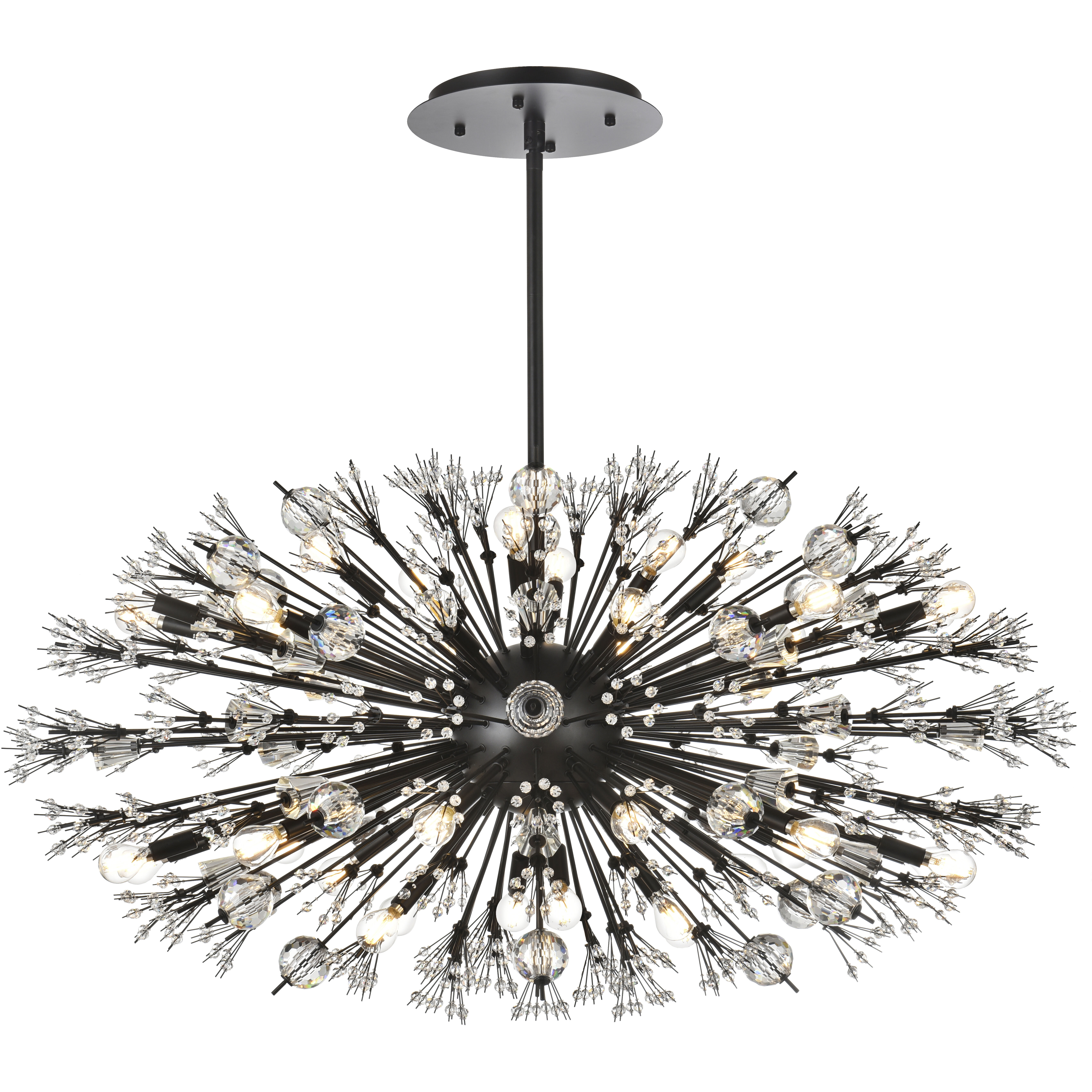 Vera 38 Light 48 inch Black Pendant Ceiling Light