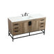 Eugene 60 X 22 X 34 inch Natural Oak Vanity Sink Set