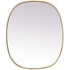 Brynn 36 X 30 inch Brass Mirror in 30 x 36