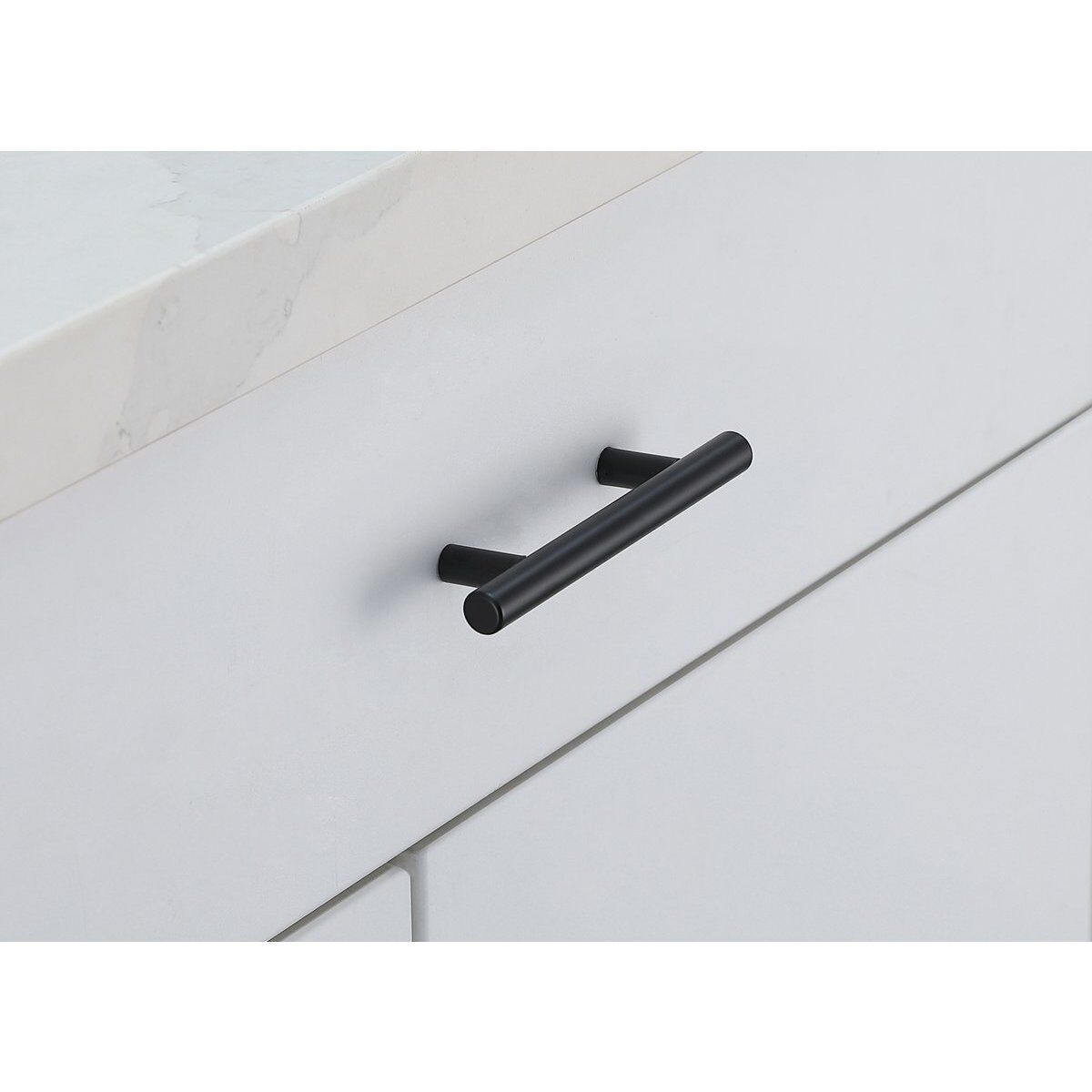Quinn Matte Black Hardware Drawer Pull, Set of 10