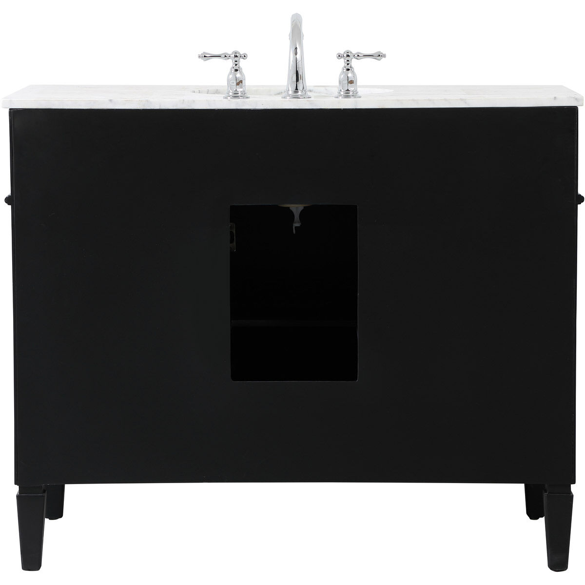 Park Avenue 42 X 21.5 X 35 inch Black Vanity Sink Set