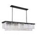 Sydney 12 Light 60 inch Matte Black Chandelier Ceiling Light in Clear, Urban Classic