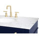 Williams 40 X 35 inch Blue and Brush Gold Vanity Sink Set