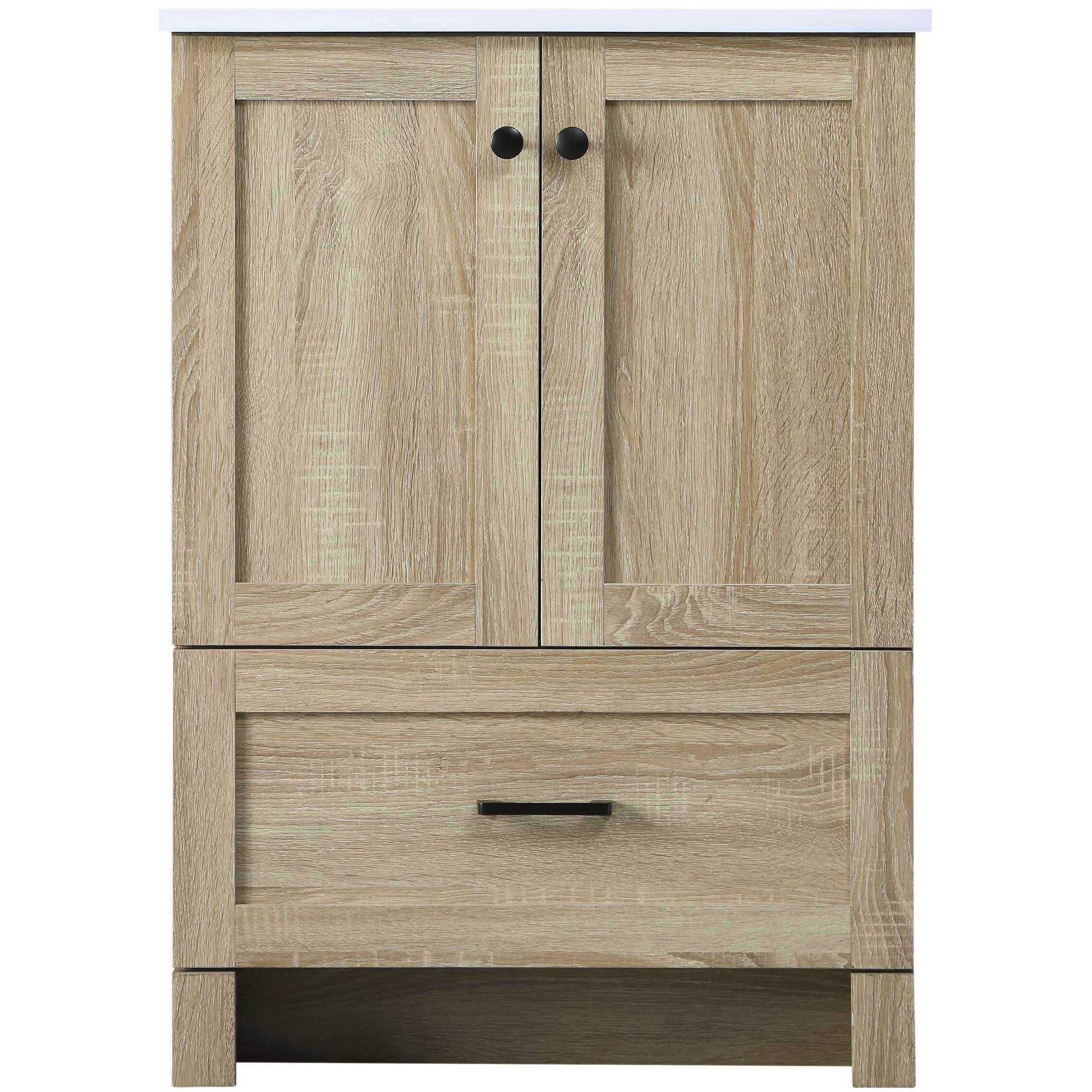 Soma 24 X 34 inch Mango Wood Bathroom Vanity Cabinet