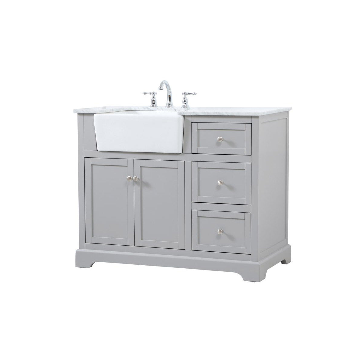 Franklin 42 X 22 X 34.75 inch Grey Bathroom Vanity Cabinet