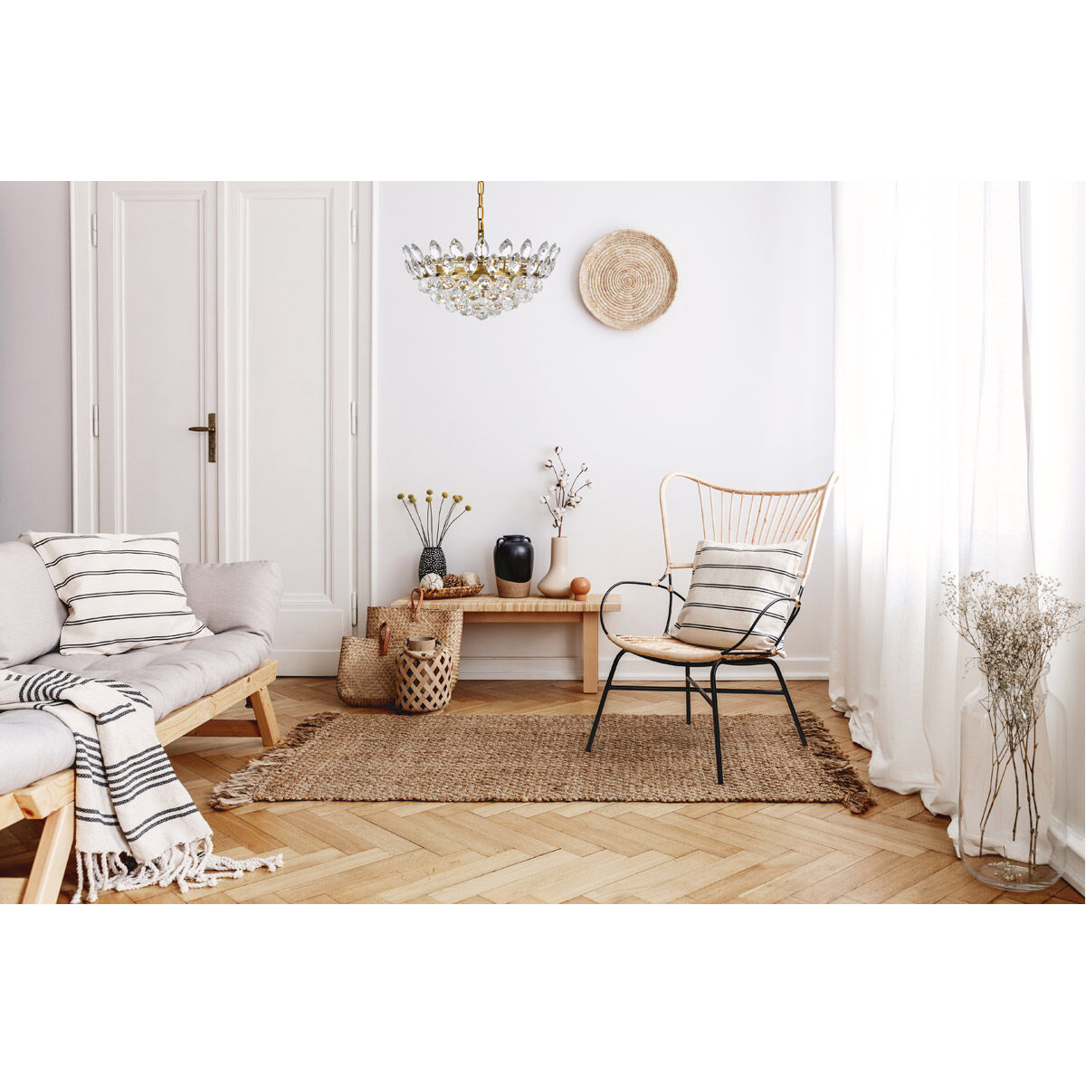 Emilia 5 Light 18 inch Brass Pendant Ceiling Light