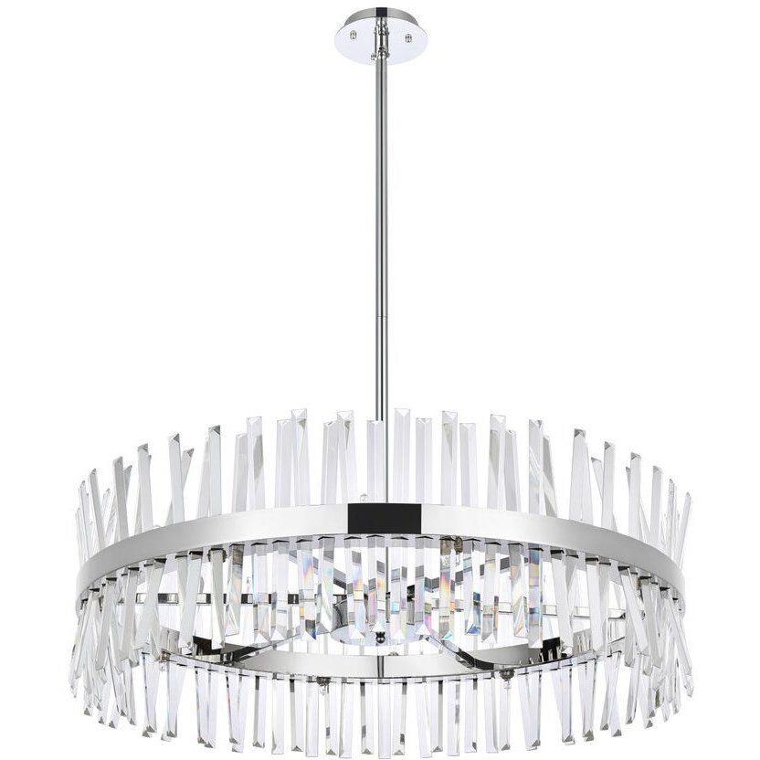 Elegant Lighting 6200D36C Serephina 16 Light 36 inch Chrome