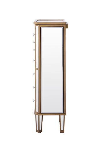 Contempo 41 inch Gold Paint Jewelry Armoire