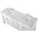 Park Avenue 72 X 21.5 X 35 inch White Vanity Sink Set