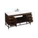 Eugene 60 X 22 X 34 inch Walnut Vanity Sink Set