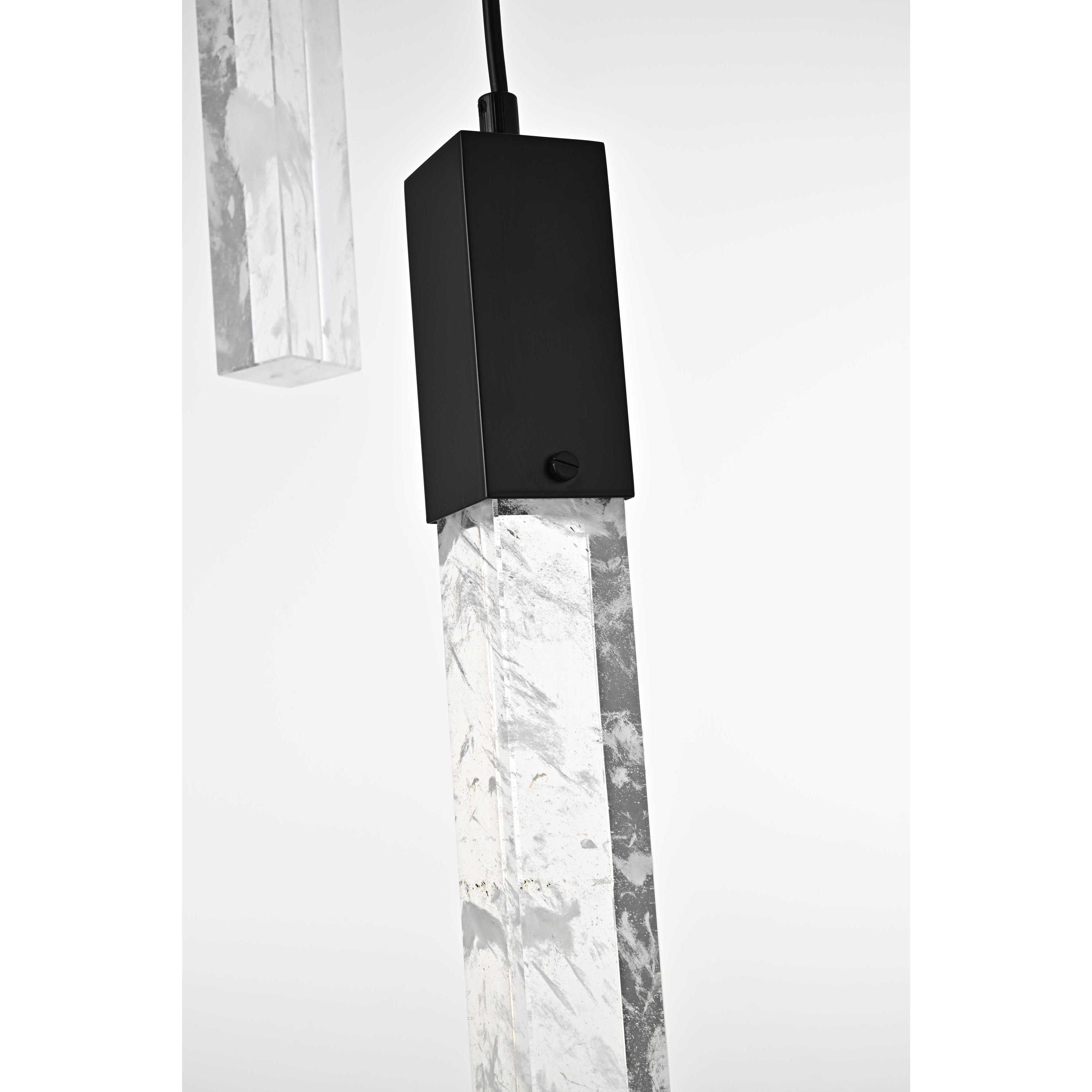 Aurora 6 Light 12 inch Black Pendant Ceiling Light