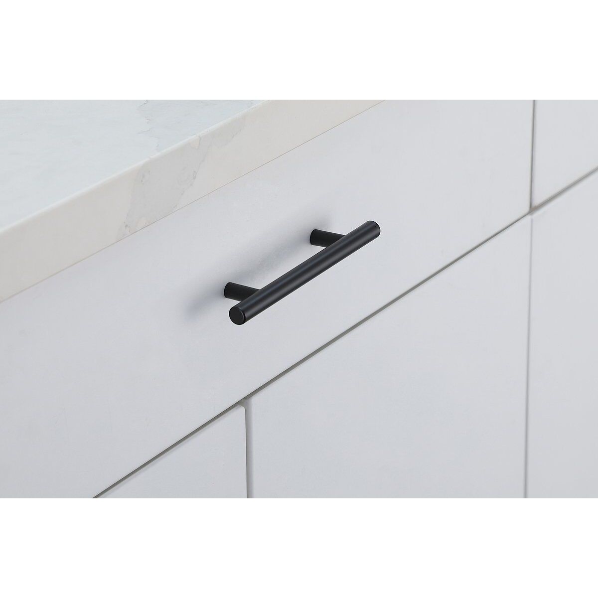 Quinn Matte Black Hardware Drawer Pull, Set of 10