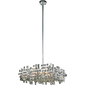 Picasso 6 Light 21 inch Chrome Pendant Ceiling Light in Clear