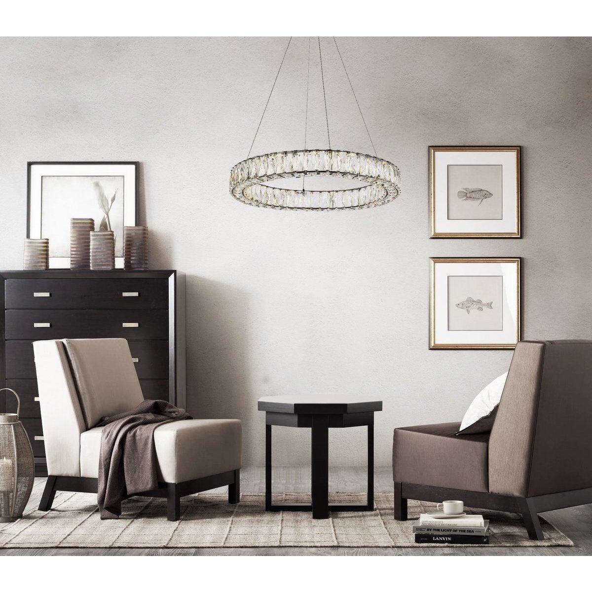 Monroe 1 Light 23 inch Black Pendant Ceiling Light