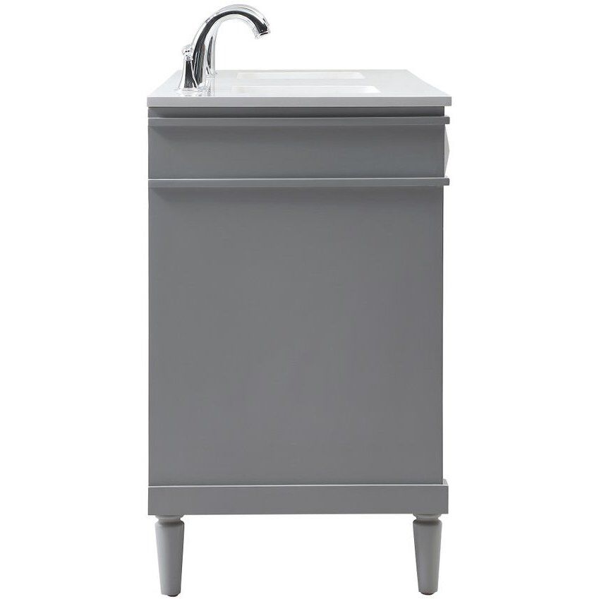 Bennett 60 X 21 X 35 inch Grey Vanity Sink Set