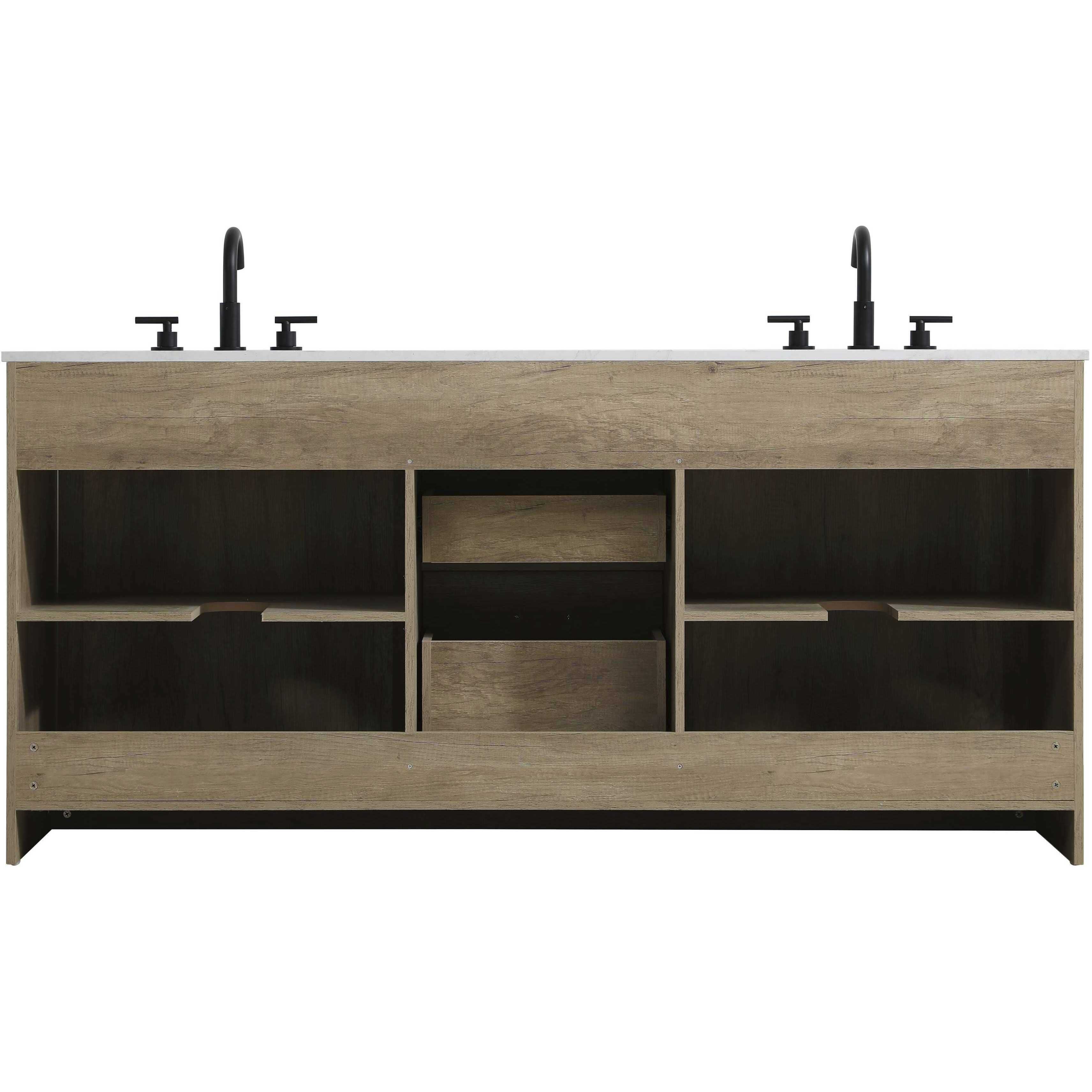 Austin 72 X 34 inch Natural Oak Bathroom Vanity Cabinet