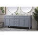 Park Avenue 72 X 22 X 35 inch Grey Vanity Sink Set