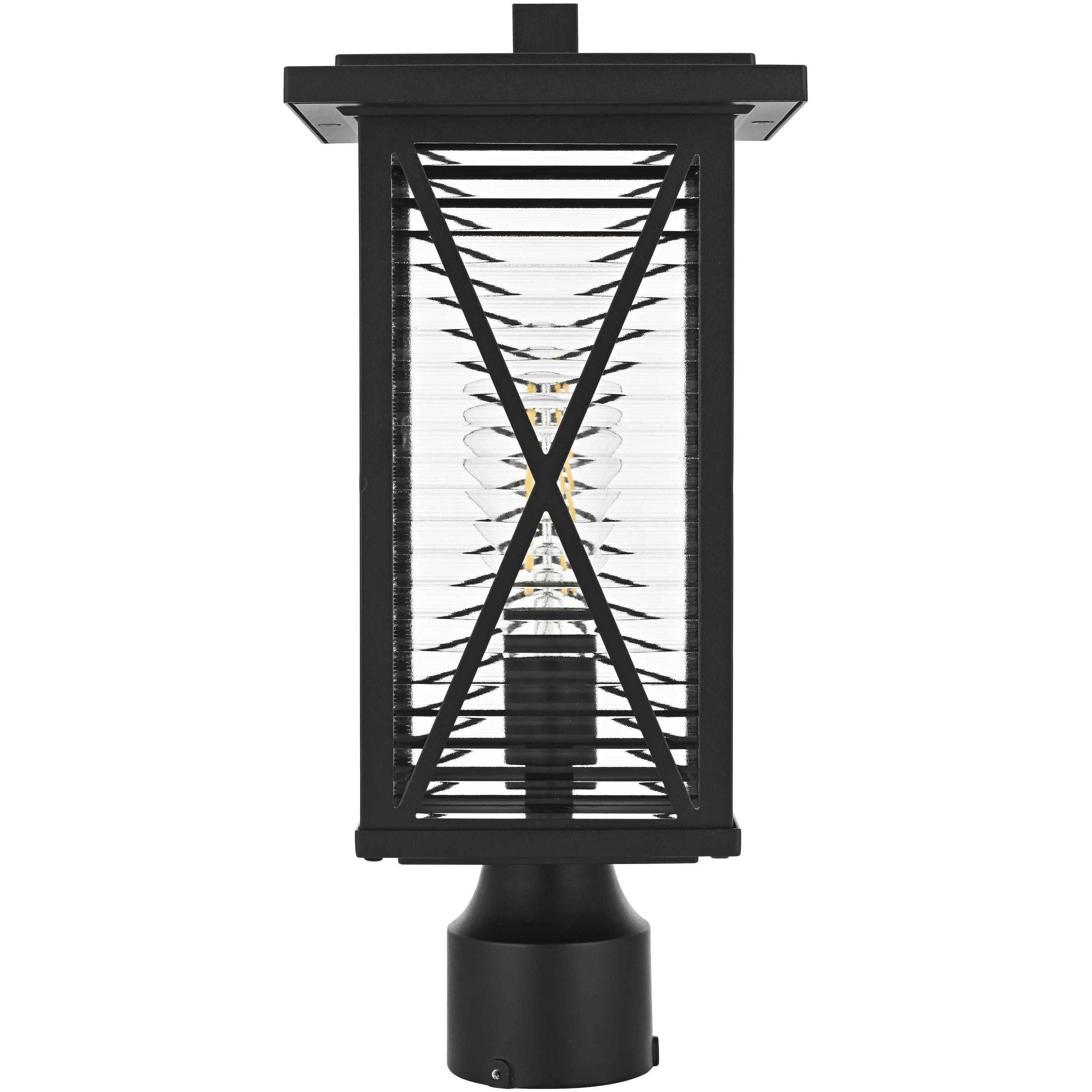 Jada 1 Light 16.5 inch Black Outdoor Post Light