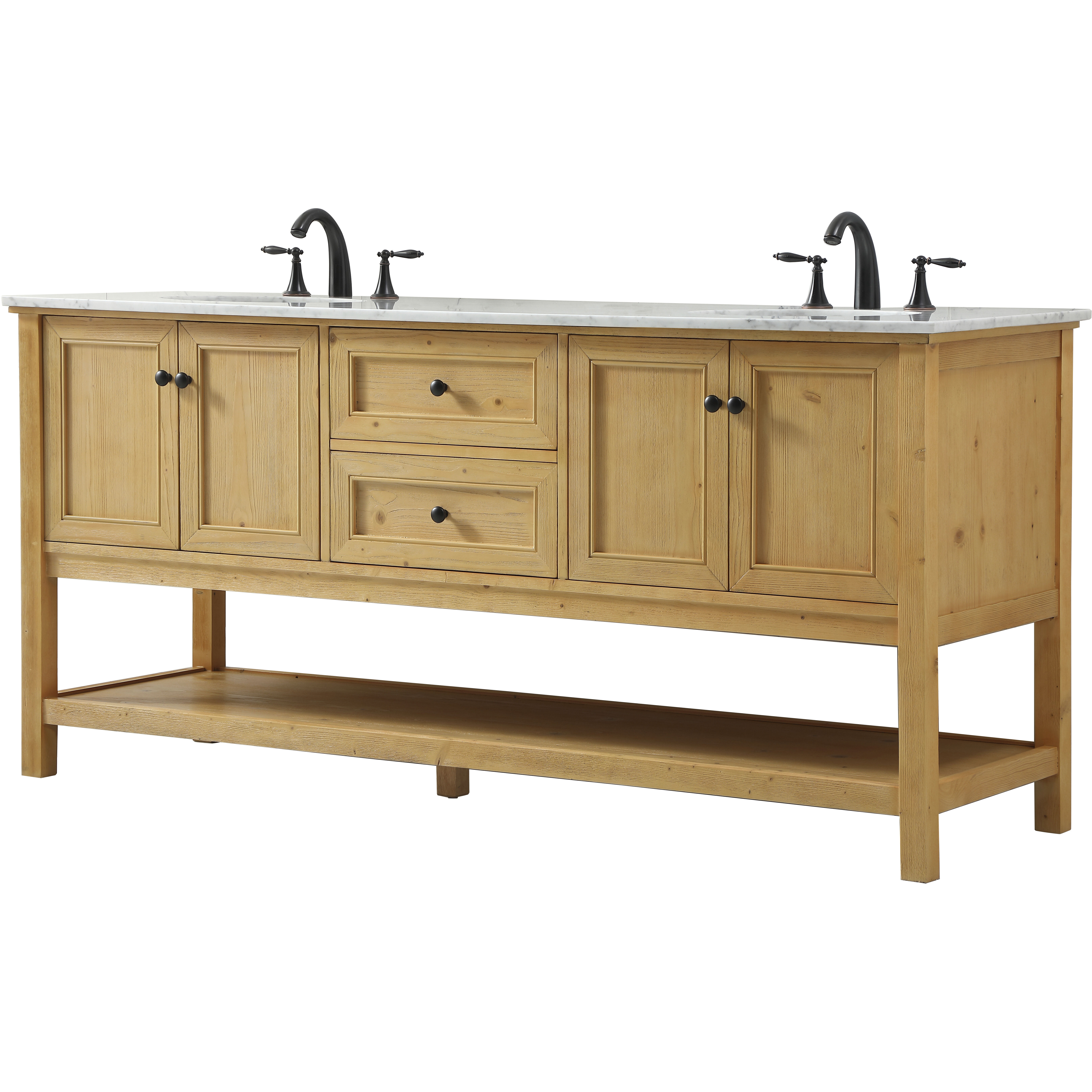 Metropolis 72 X 22 X 34 inch Natural Wood Vanity Sink Set