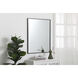 Monet 36 X 30 inch Black Wall Mirror