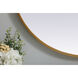 Asha 36 X 27 inch Brass Mirror in 27 x 36