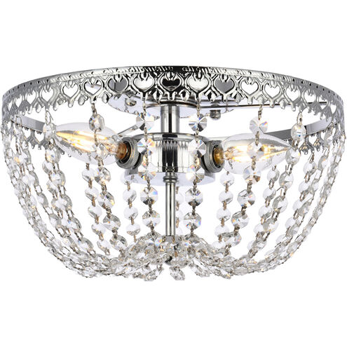 Kylie 3 Light 12 inch Chrome Flush Mount Ceiling Light